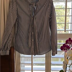 J Crew small Striped Blue and White Women's Top